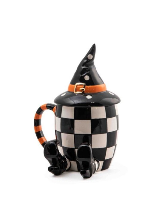 MacKenzie-Childs Other - New MacKenzie-Childs Witches Brew Lidded Ceramic Mug Halloween